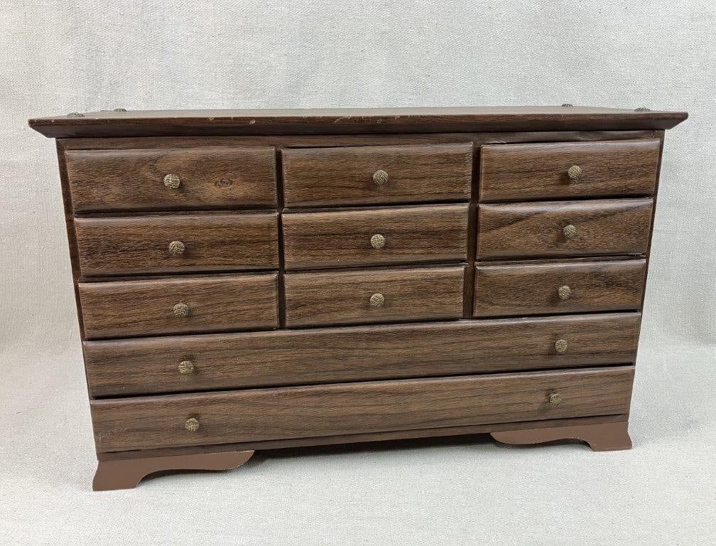 Vintage Faux Wood Jewelry Box - 2
