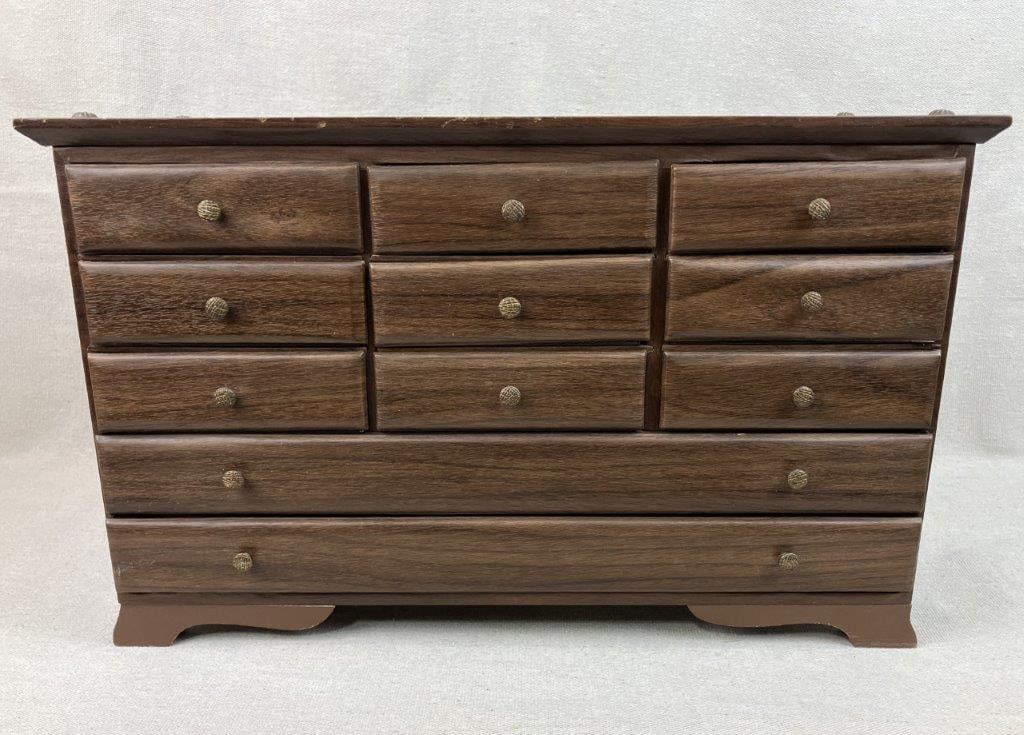 Vintage Faux Wood Jewelry Box - 3