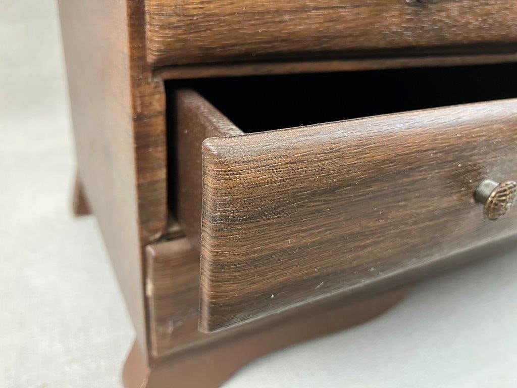 Vintage Faux Wood Jewelry Box - 4
