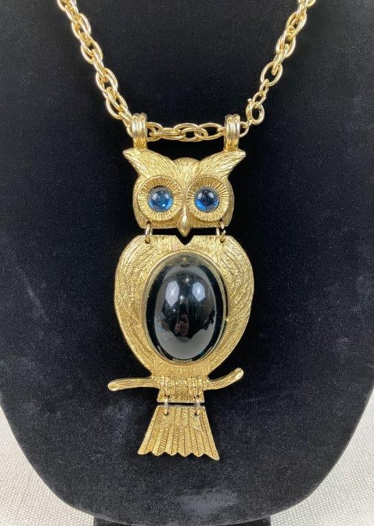 Gold-tone Owl Necklace - 2