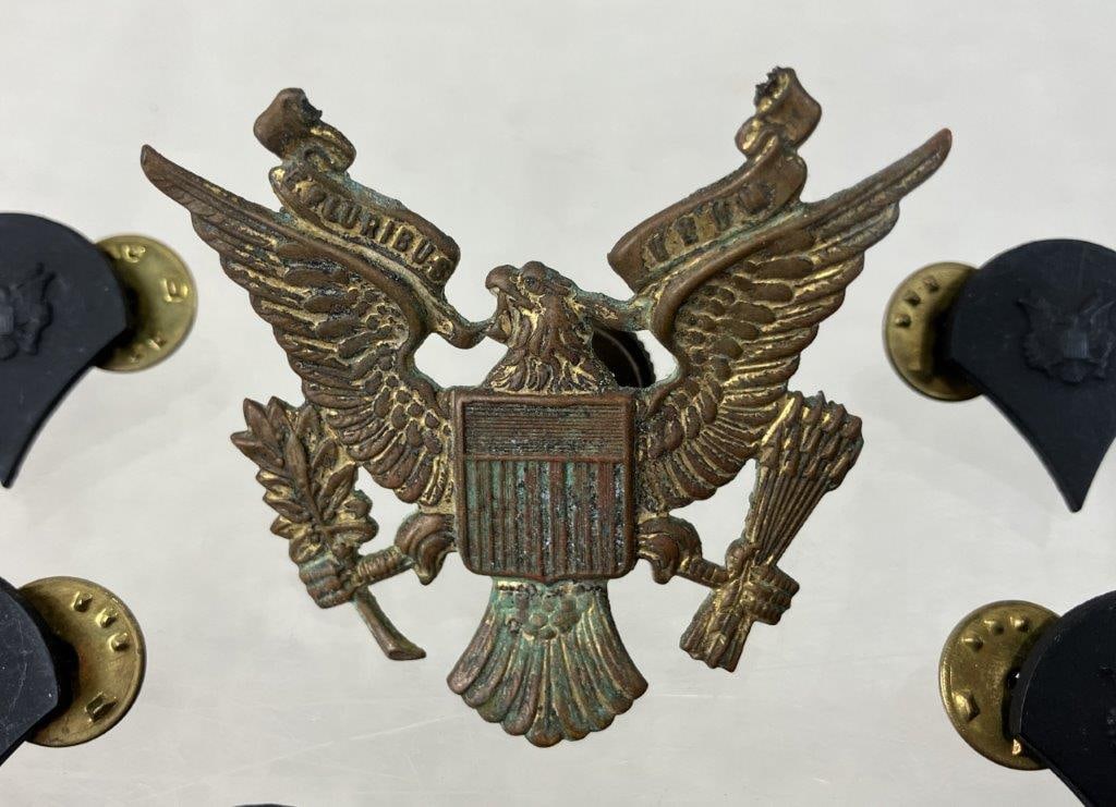 Vintage US Military Pins and Hat Badge - 2