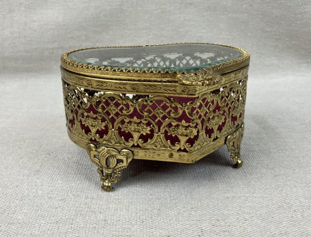 Matson Brass Jewelry Casket - 2