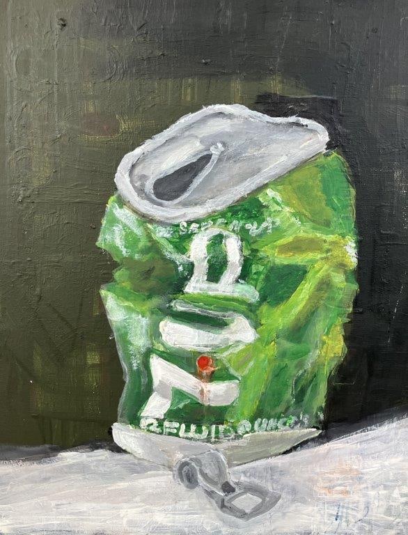 7 Up Soda Can Still Life, Acrylic Painting - 2