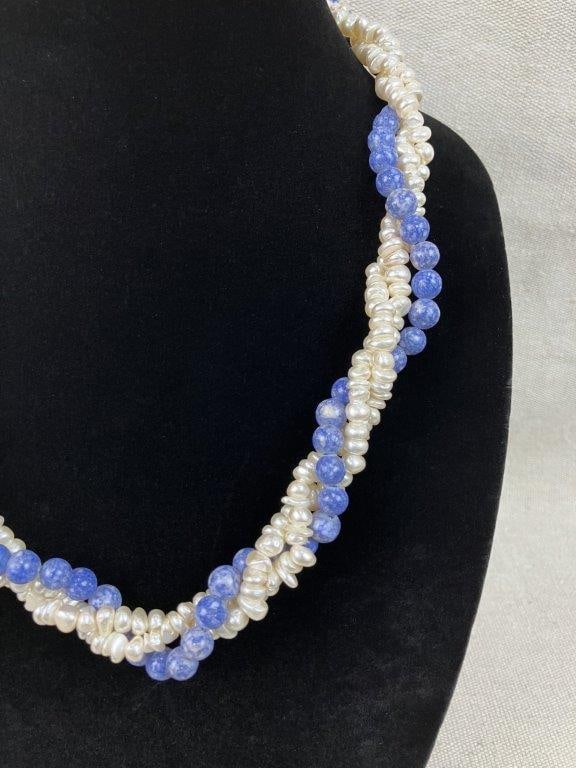 Faux Pearl Multi-Strand Necklace - 2