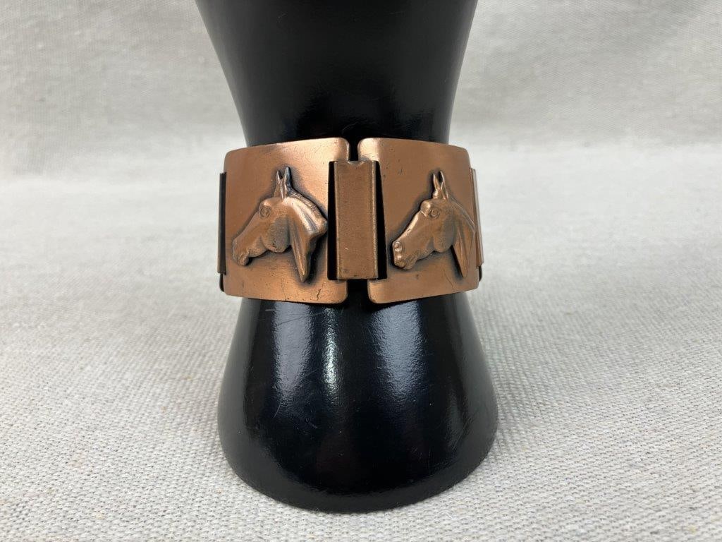 Horse Head Copper Link Bracelet - 2