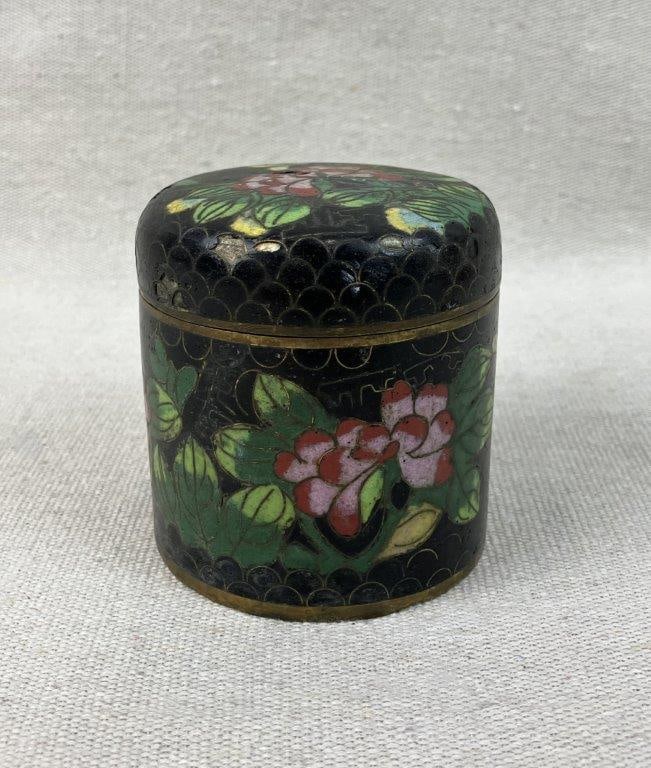 Chinese Cloisonne Tea Caddy - 5