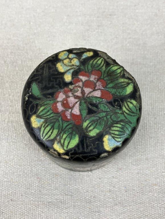 Chinese Cloisonne Tea Caddy - 6