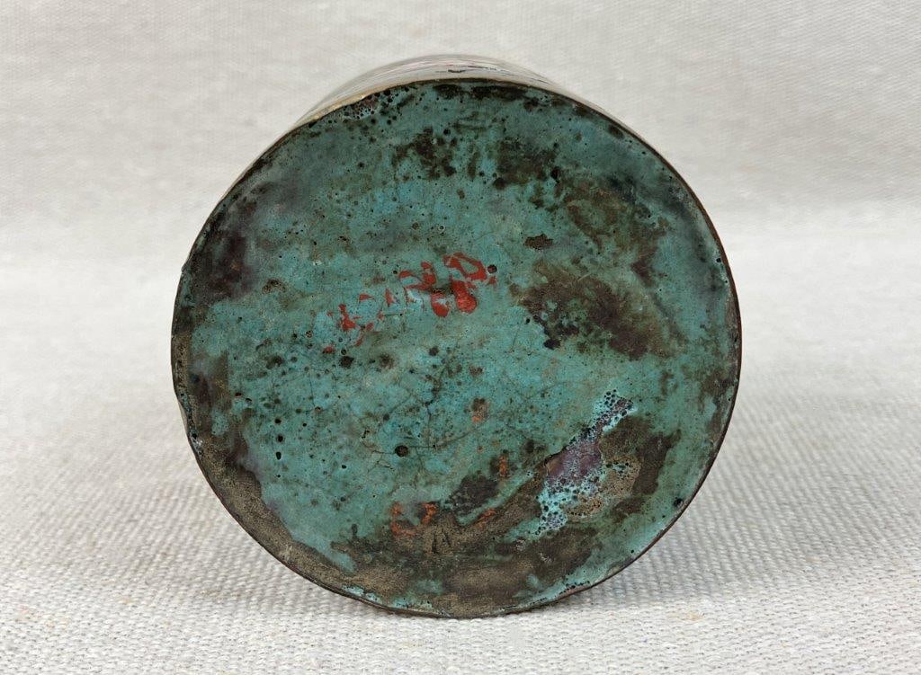 Chinese Cloisonne Tea Caddy - 8
