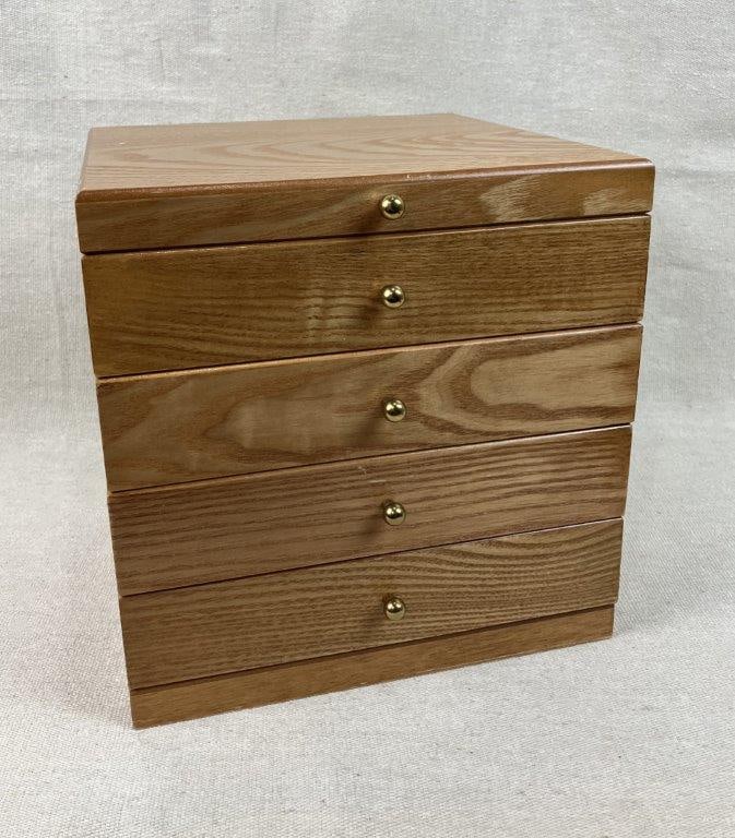Vintage Accordian Swivel Jewelry Box - 2