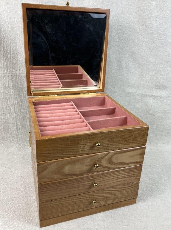 Vintage Accordian Swivel Jewelry Box - 3