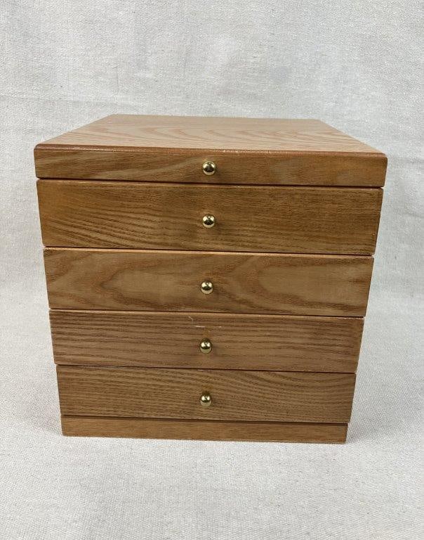 Vintage Accordian Swivel Jewelry Box - 6