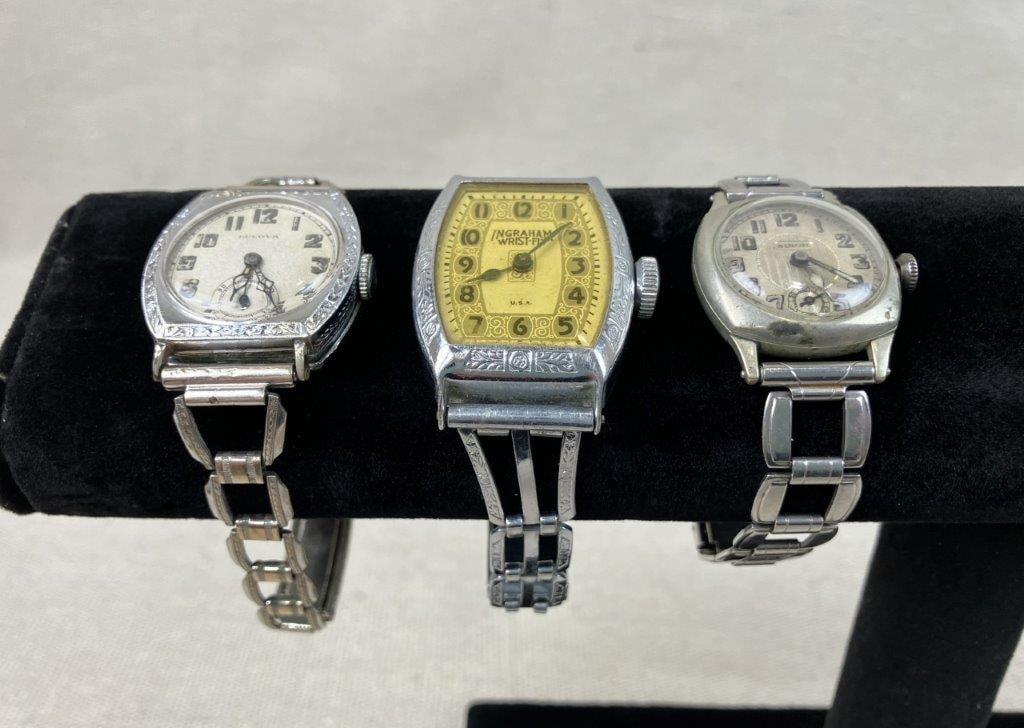 Three Art Deco Watches Including Bulova - 2