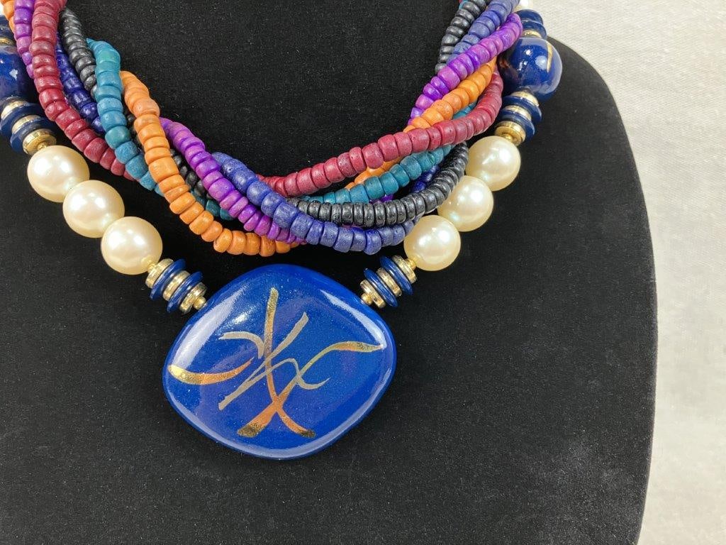 Vintage Jewel Toned Statement Jewelry Assortment - 3