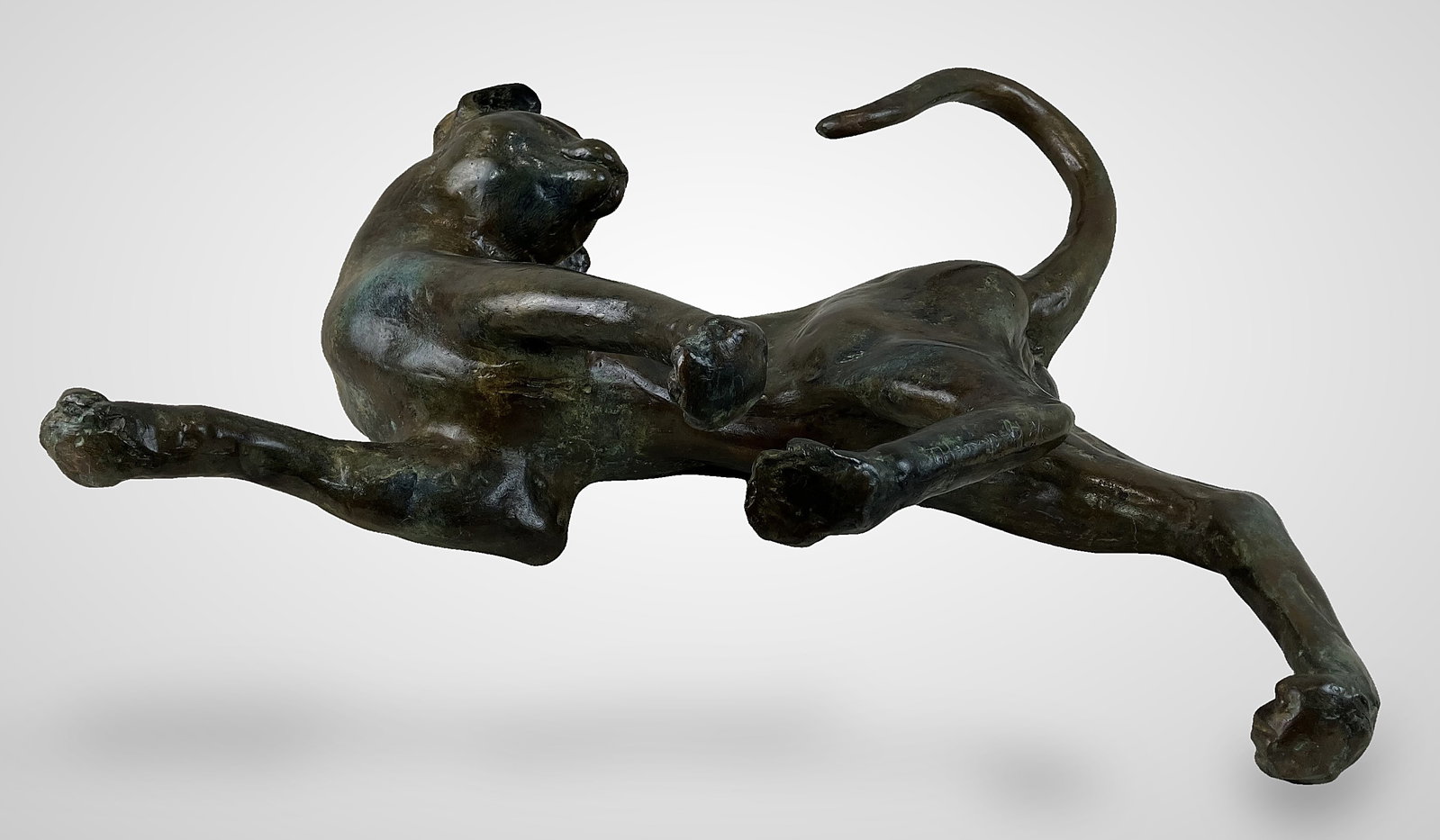Tom Merrifield Bronze Cat Sculpture - 9
