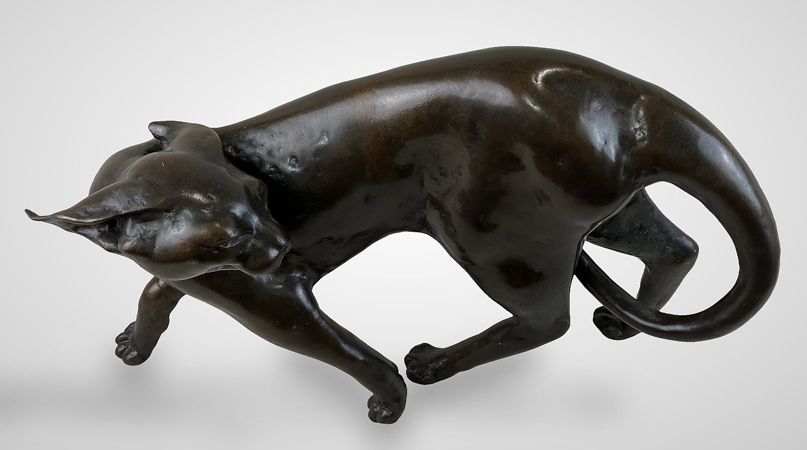 Tom Merrifield Bronze Cat Sculpture - 3