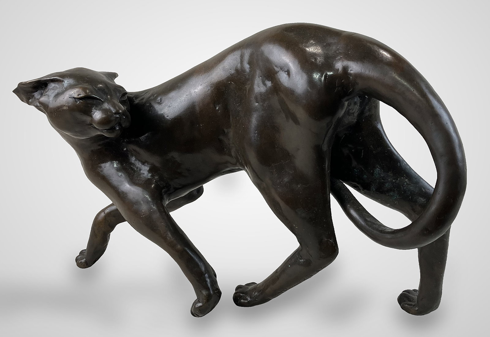 Tom Merrifield Bronze Cat Sculpture - 4