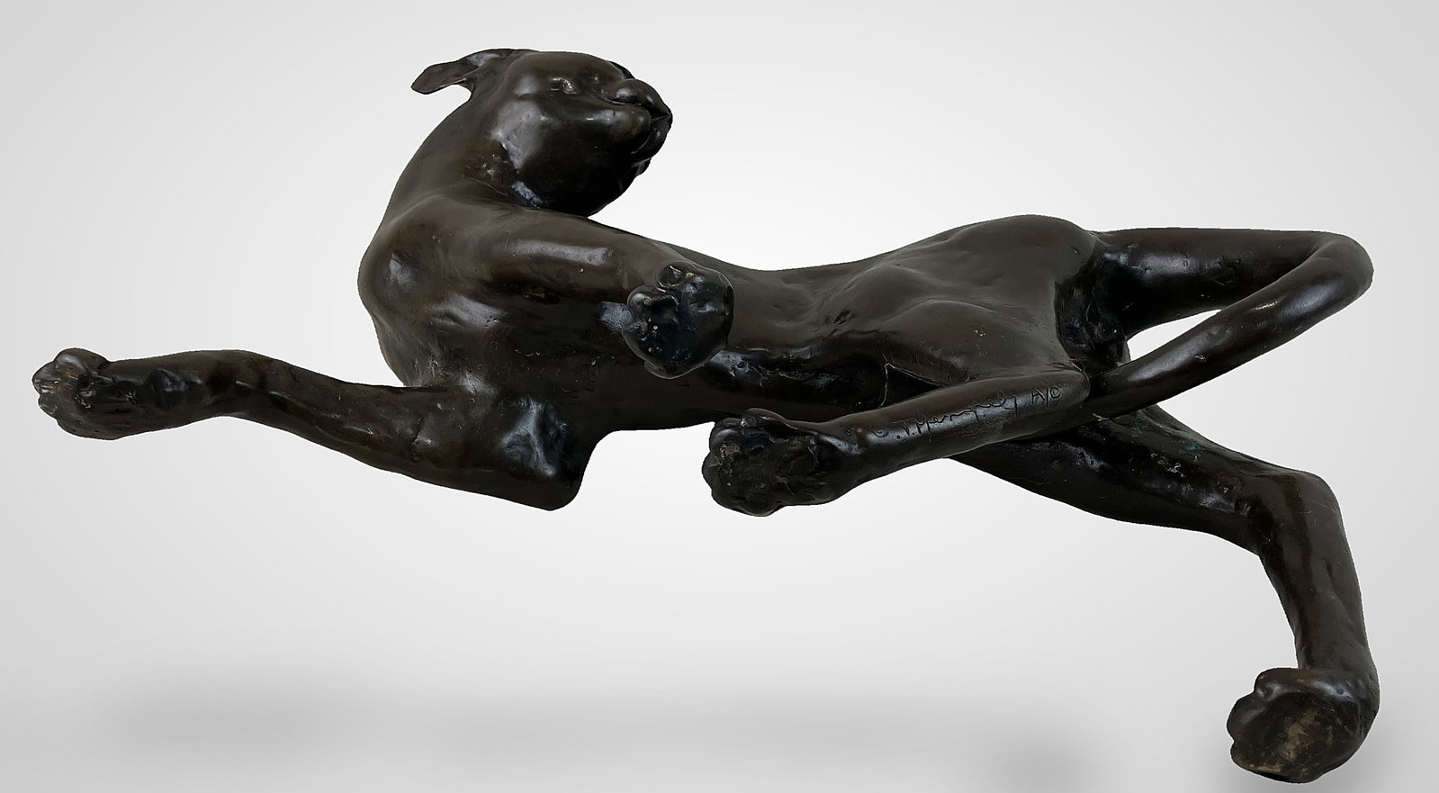 Tom Merrifield Bronze Cat Sculpture - 9