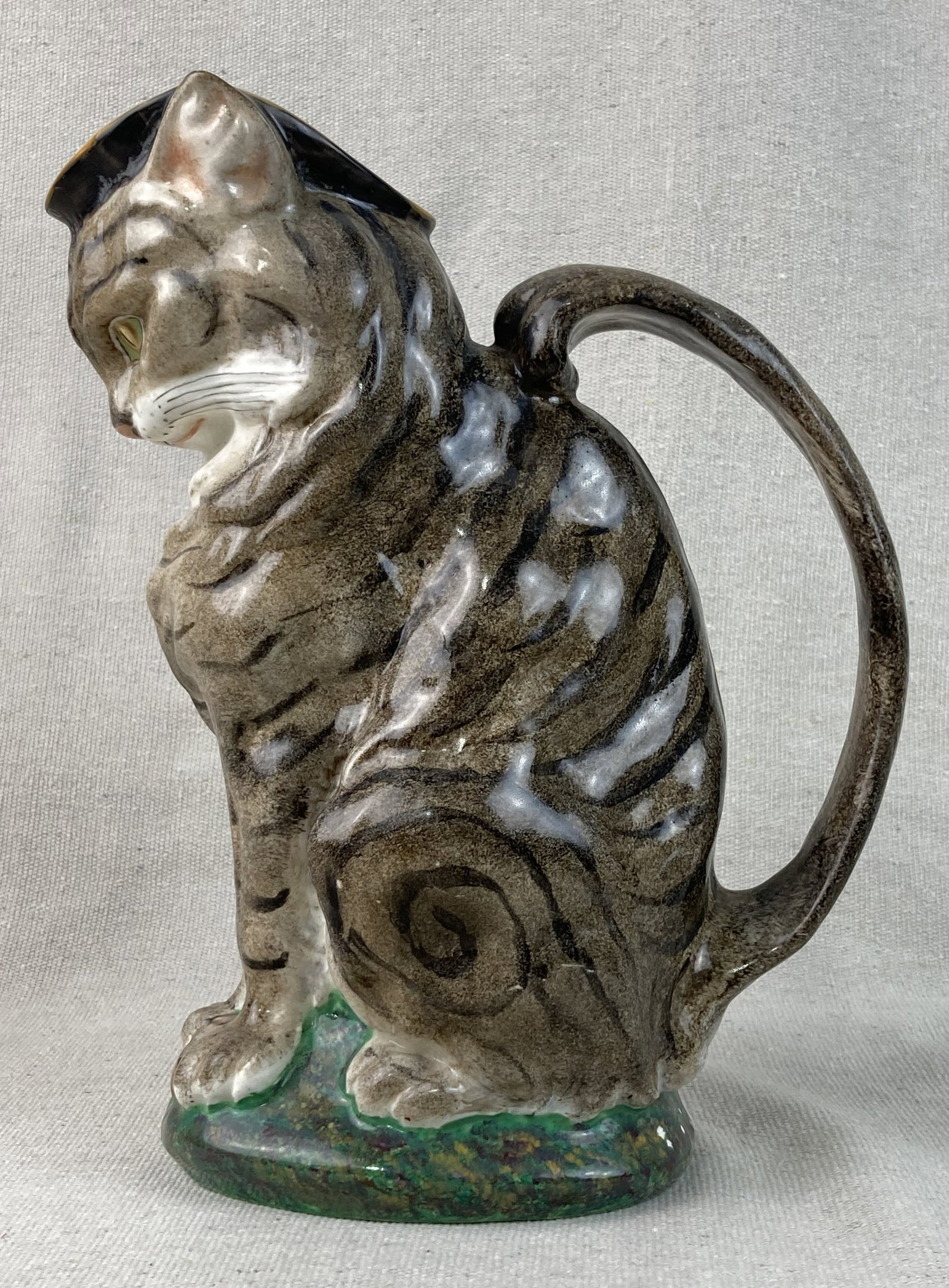 Minton Majolica Figural Cat Pitcher - 11