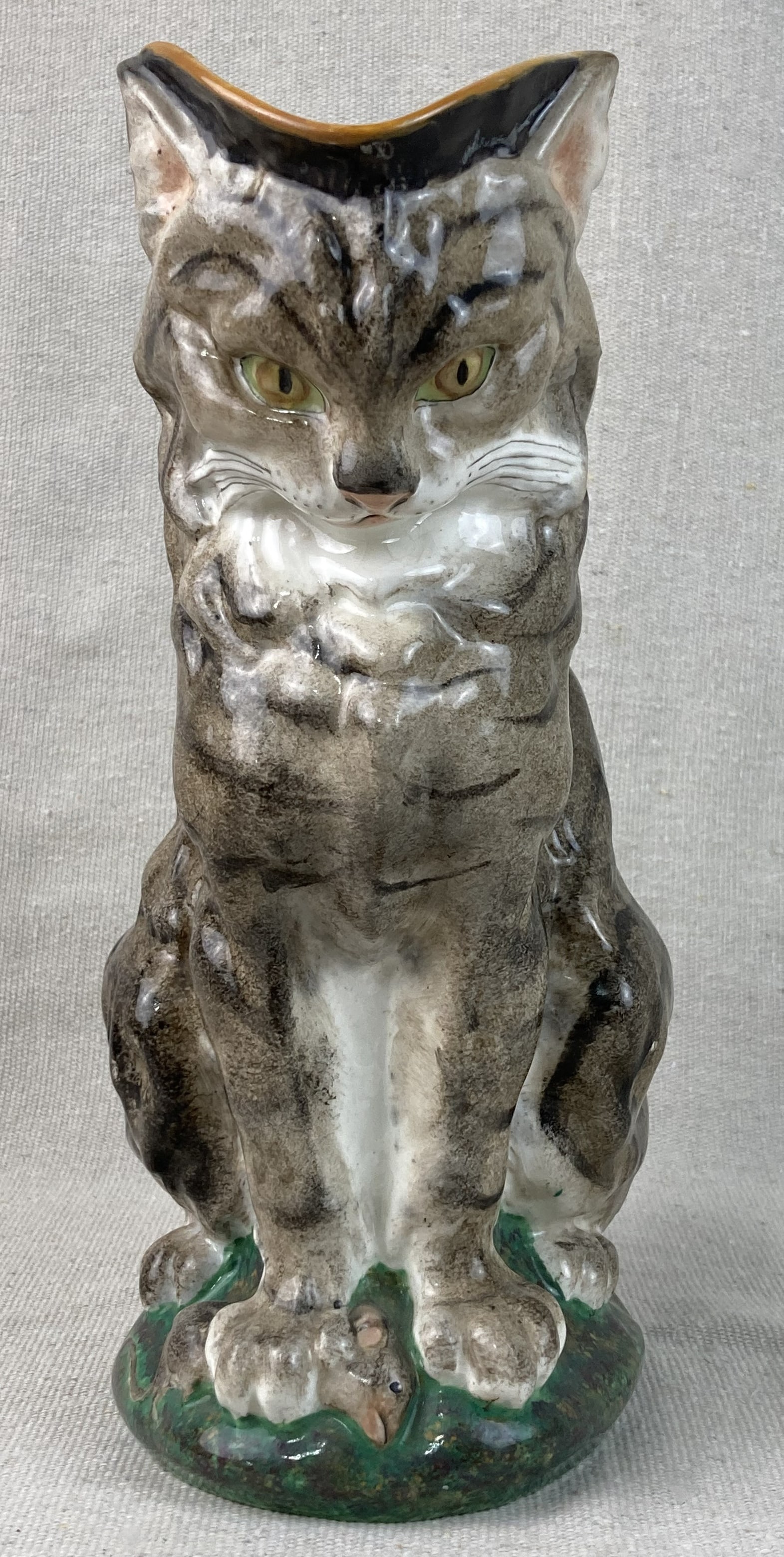 Minton Majolica Figural Cat Pitcher - 3
