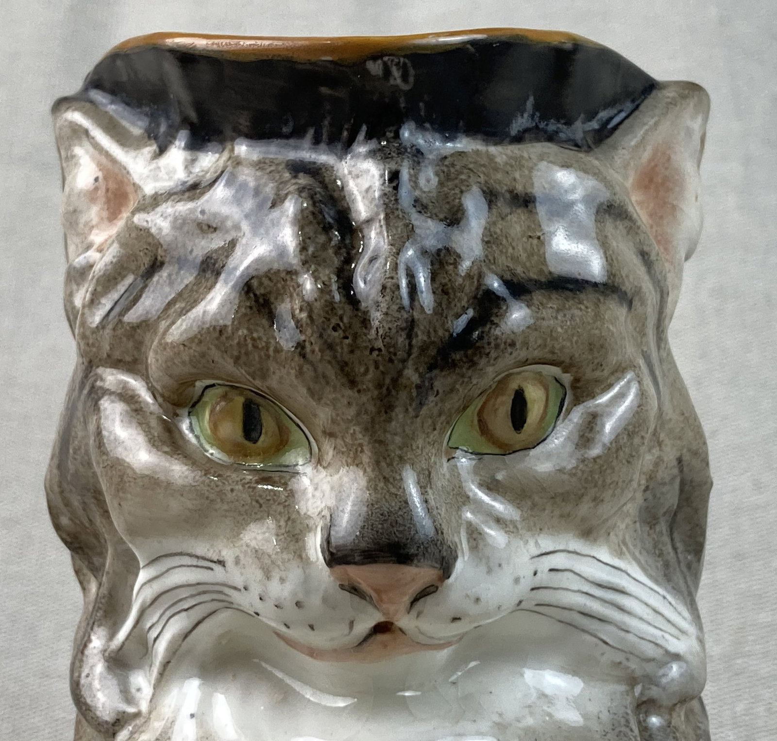 Minton Majolica Figural Cat Pitcher - 4