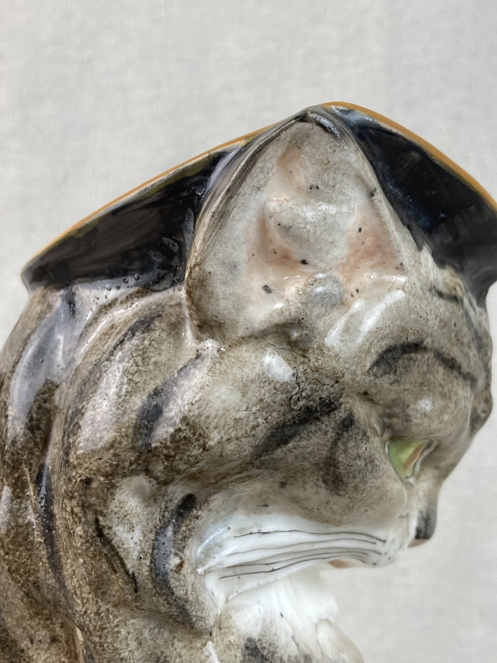 Minton Majolica Figural Cat Pitcher - 7