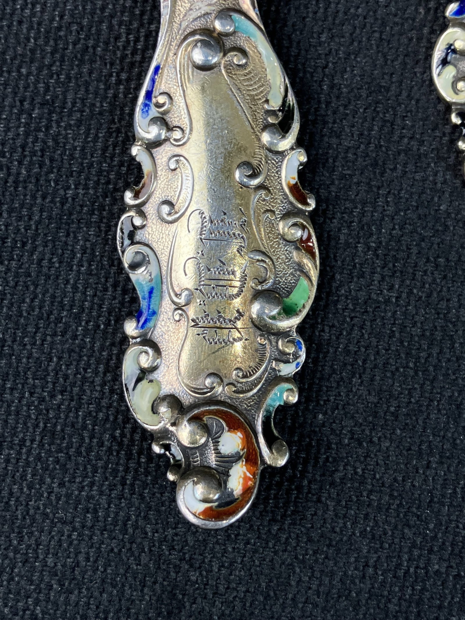 Gorham Sterling Silver Enameled Flatware - 2