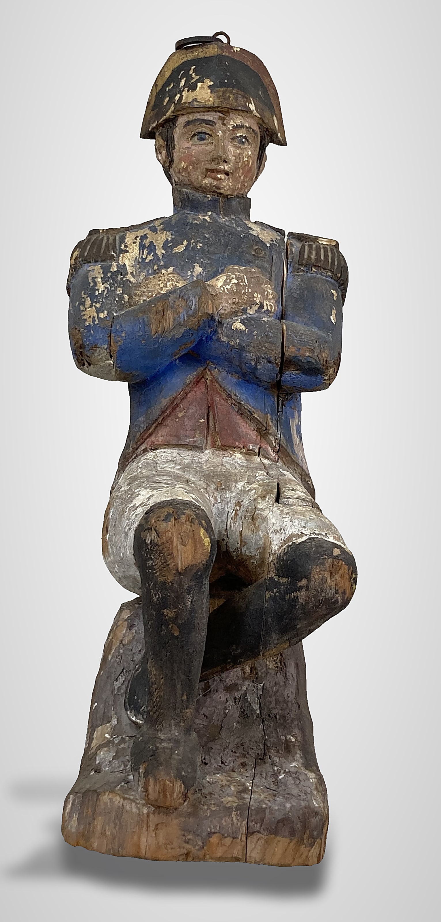 19th Century Polychrome And Carved Wood Figural Tobacconist Trade Sign - 2