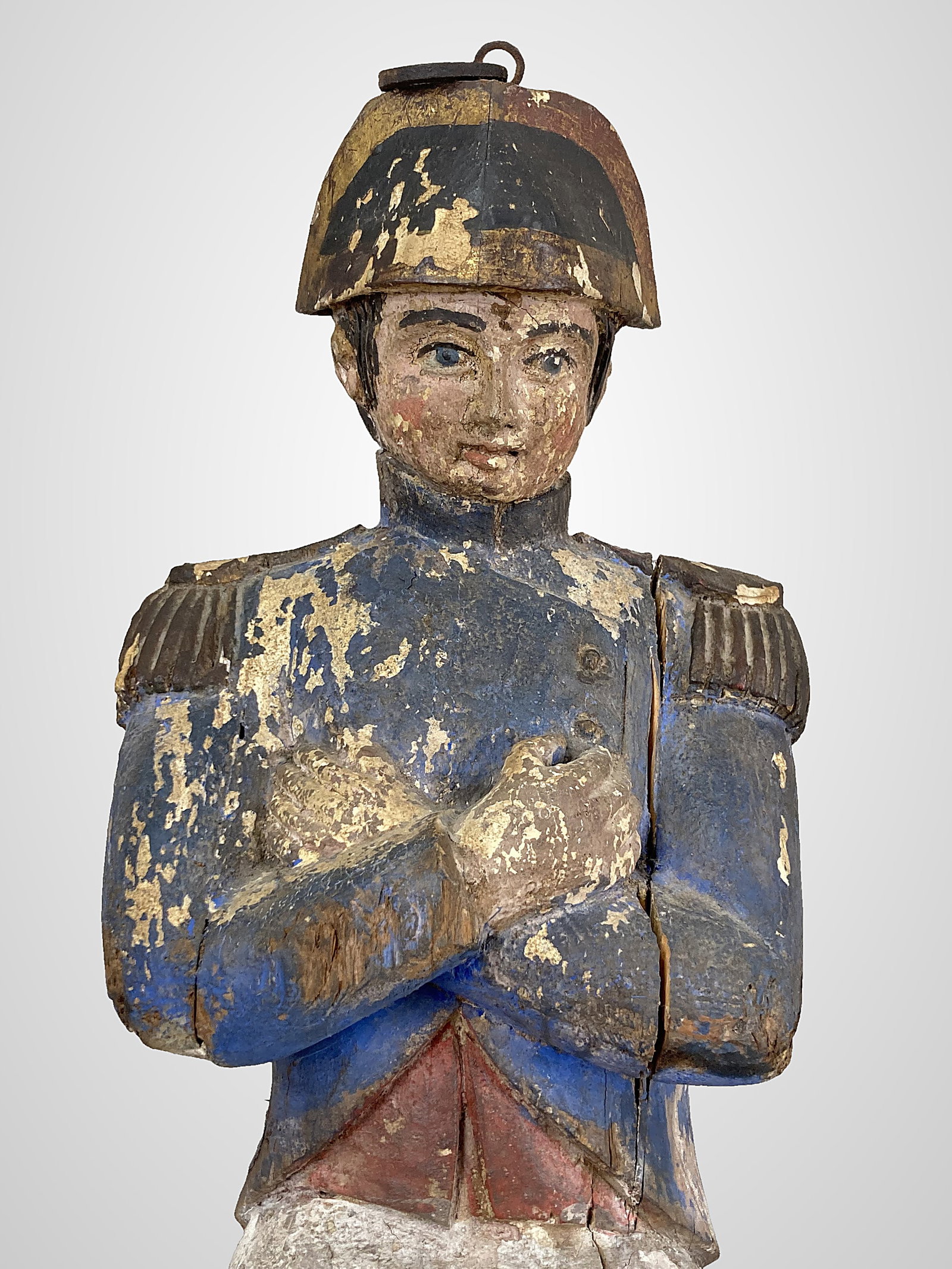 19th Century Polychrome And Carved Wood Figural Tobacconist Trade Sign - 3