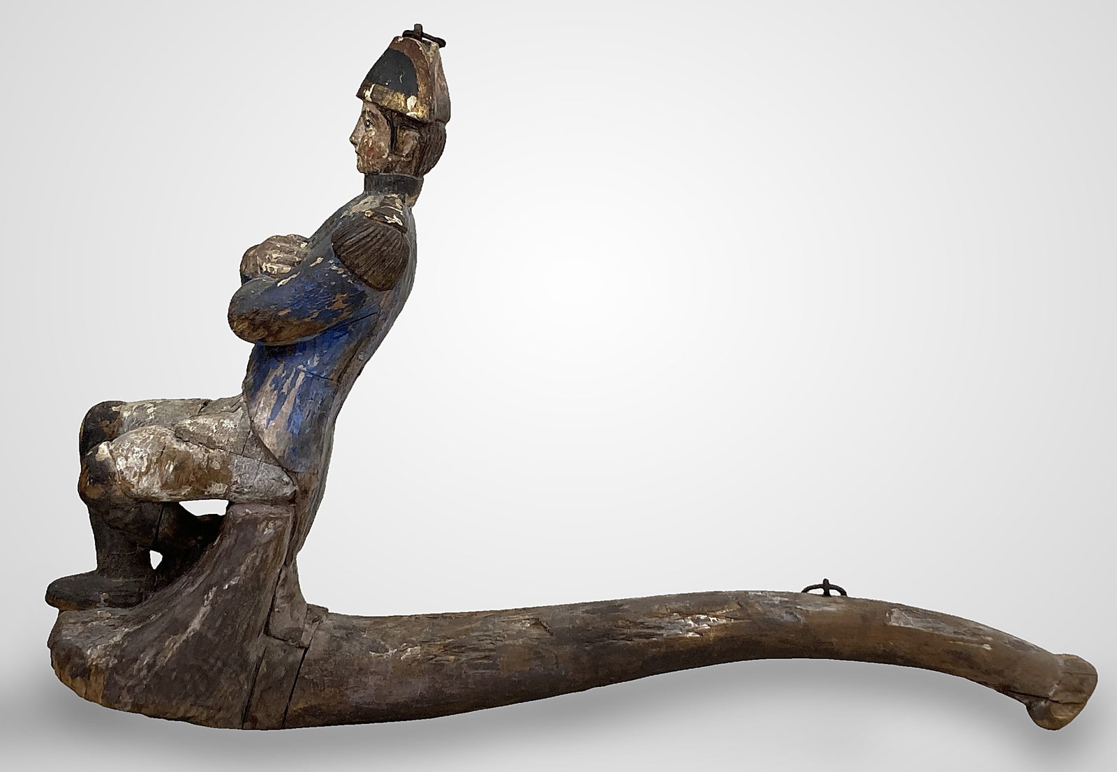 19th Century Polychrome And Carved Wood Figural Tobacconist Trade Sign - 5