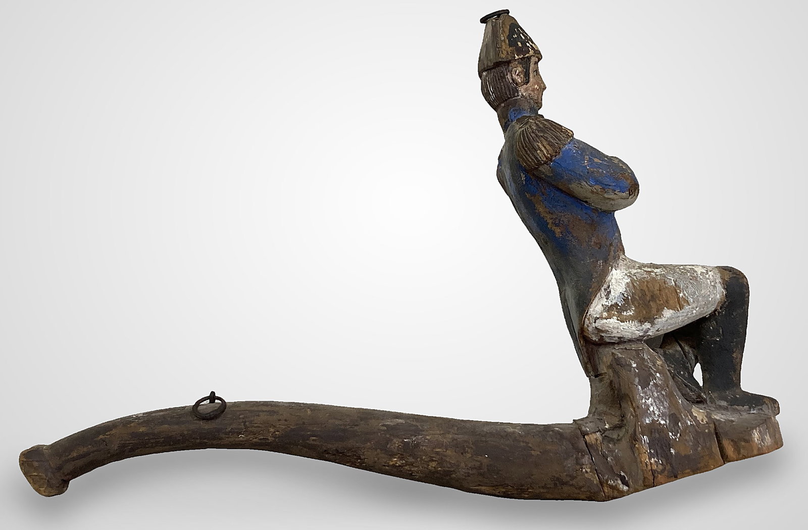 19th Century Polychrome And Carved Wood Figural Tobacconist Trade Sign - 9