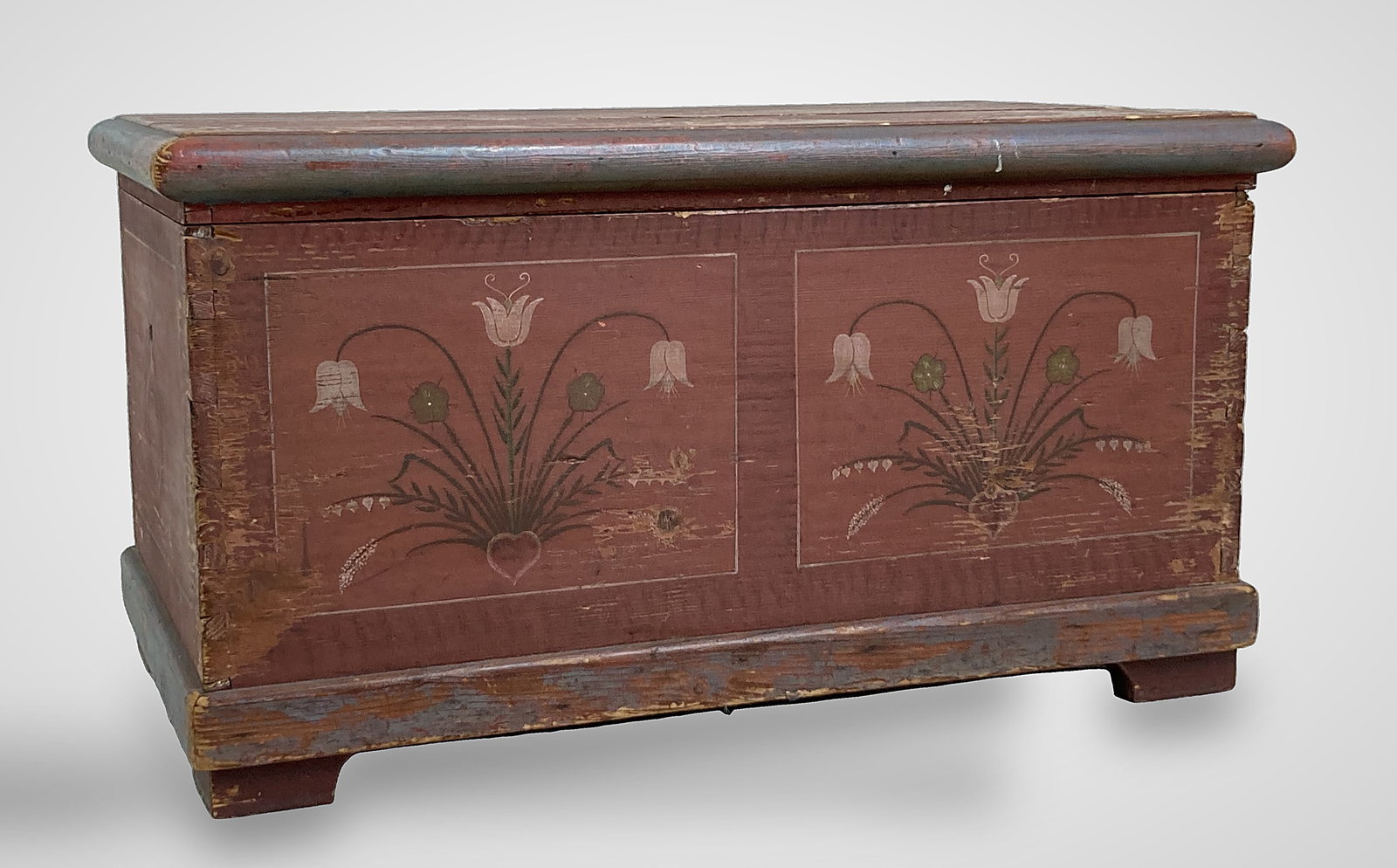 19th Century Paint Decorated Child's Blanket Box (1 of 9)