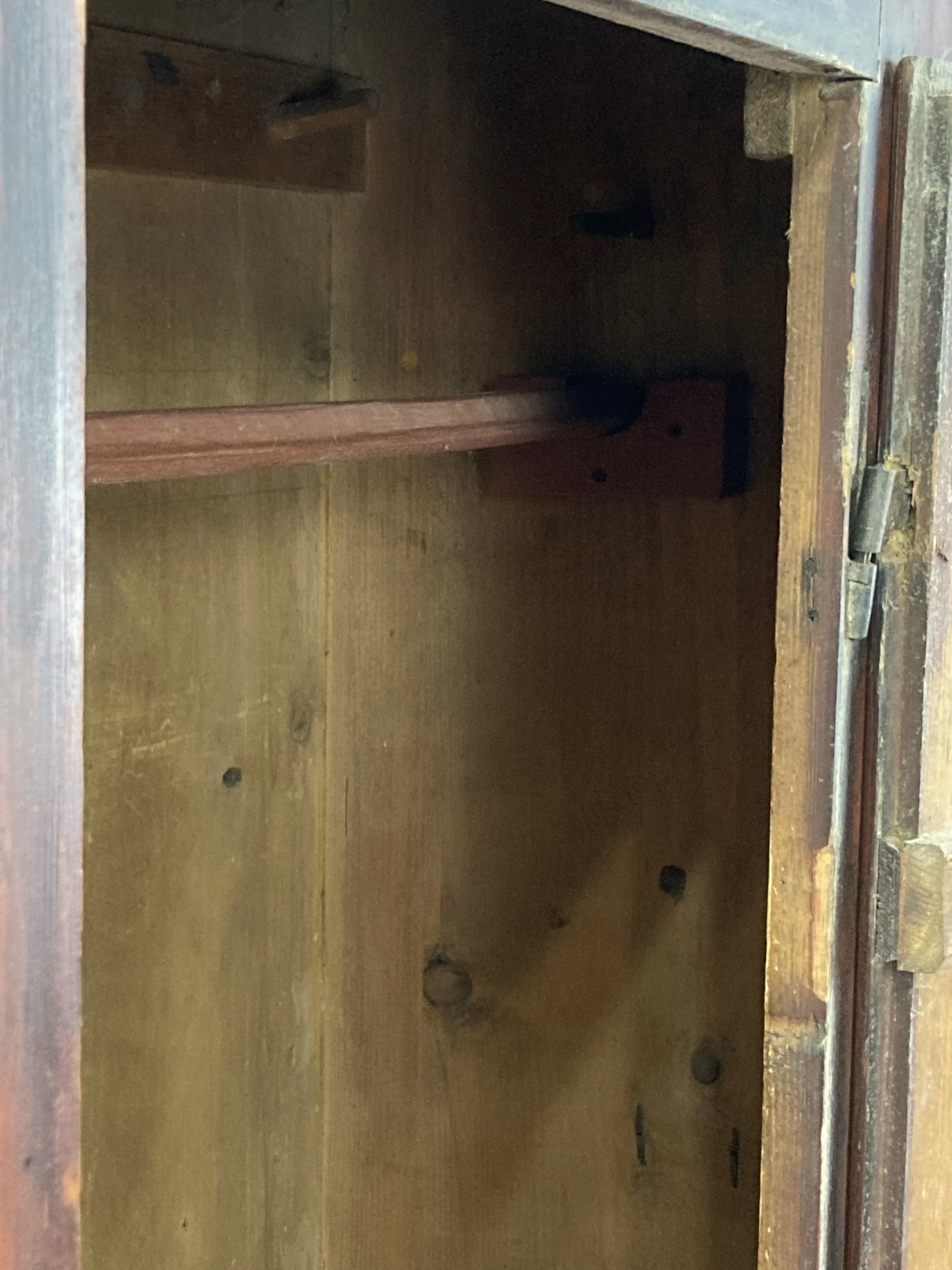 Dated 1857 Continental Folk Painted Cupboard - 13