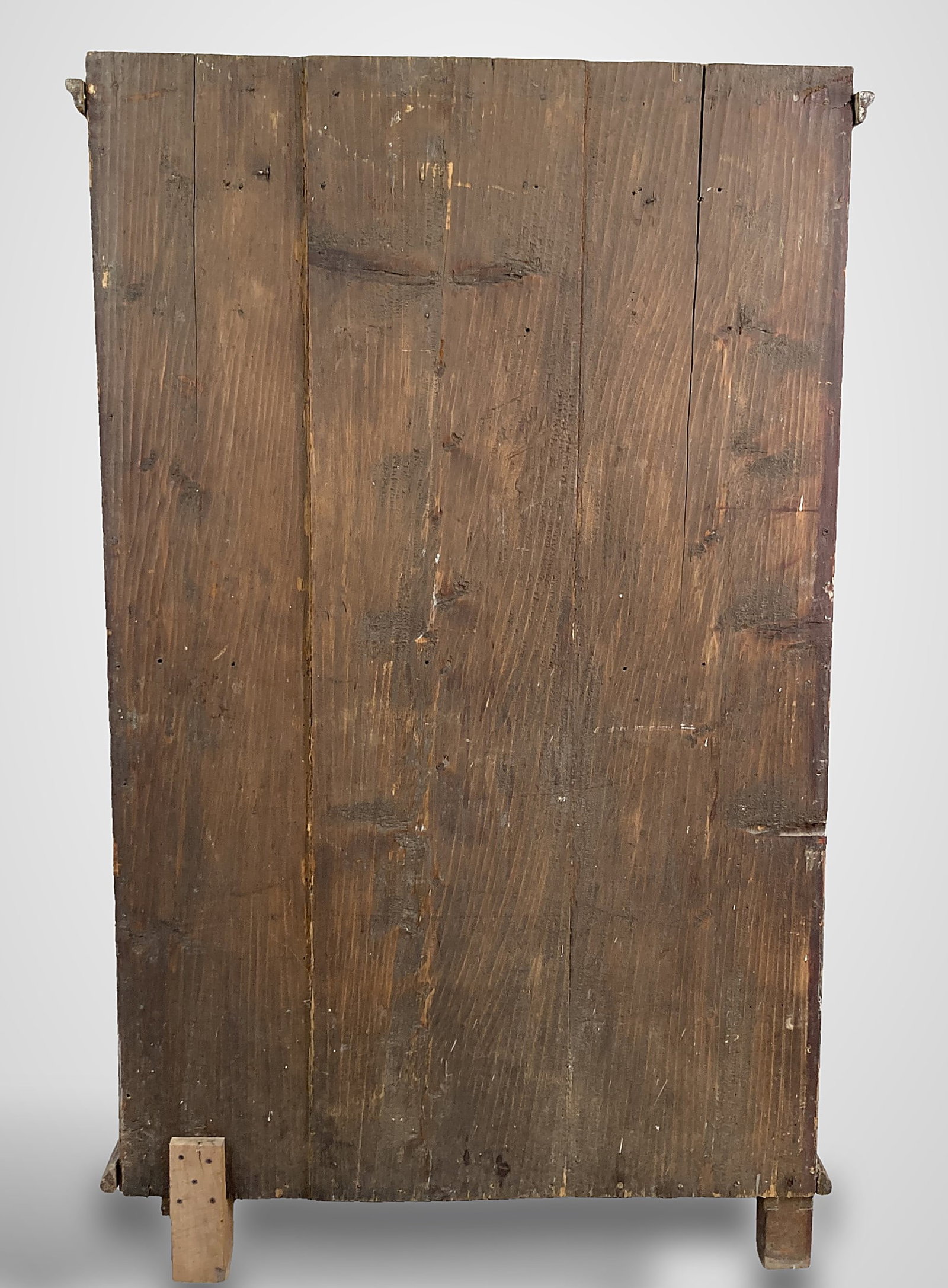Dated 1857 Continental Folk Painted Cupboard - 15