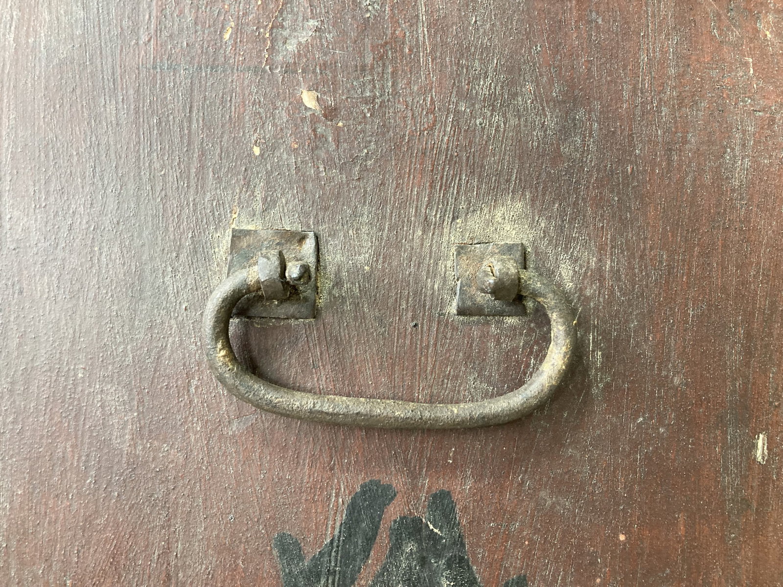 Dated 1857 Continental Folk Painted Cupboard - 9