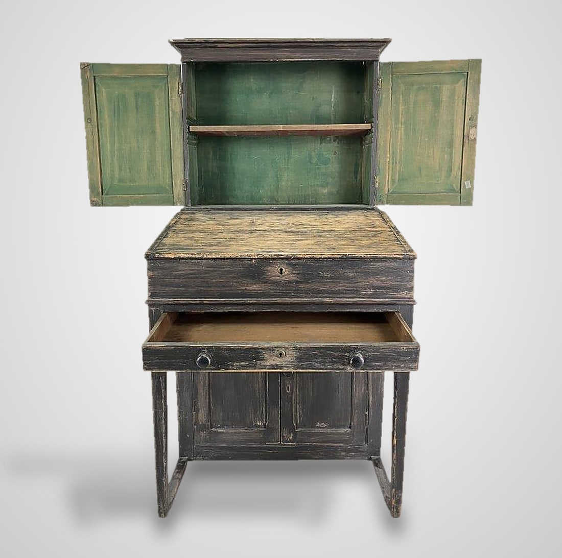 19th Century Painted Plantation Desk - 2