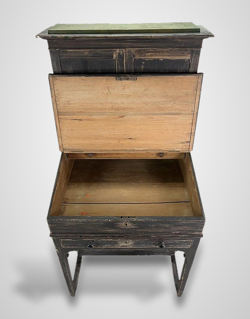19th Century Painted Plantation Desk - 4