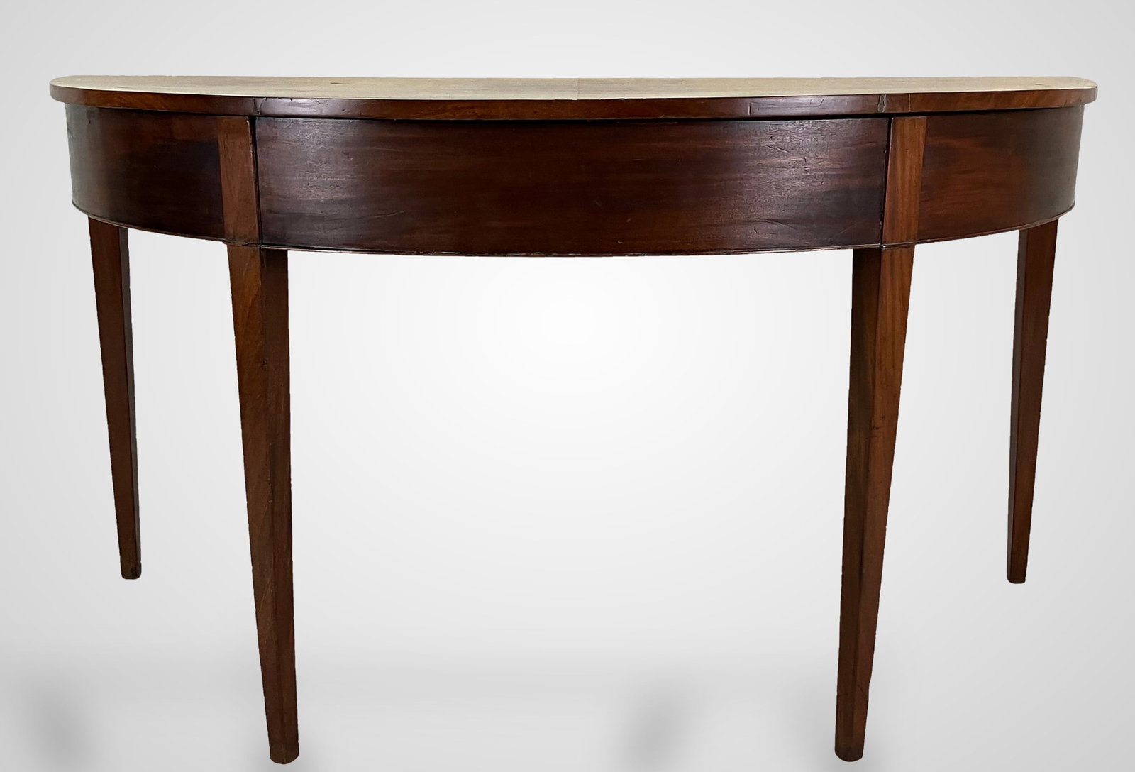 19th Century Mahogany Demilune Table (1 of 6)