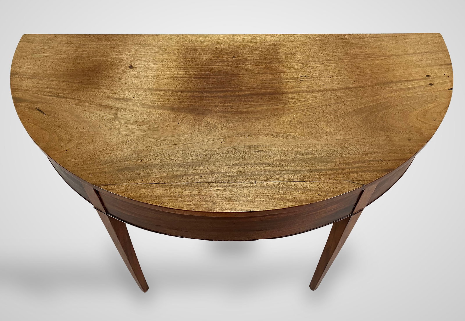 19th Century Mahogany Demilune Table - 2