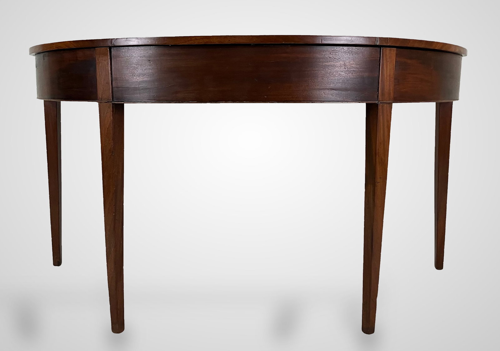 19th Century Mahogany Demilune Table - 3