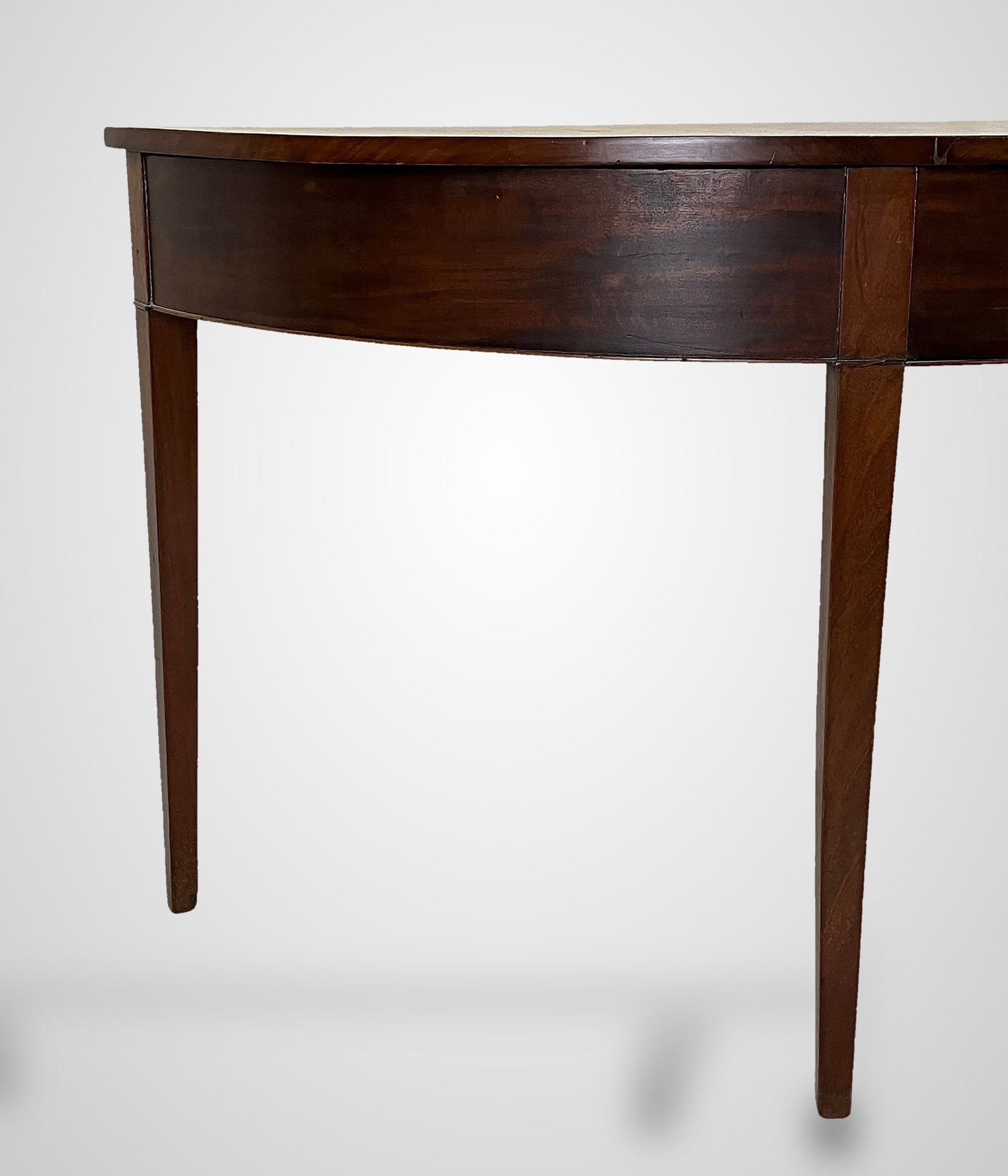 19th Century Mahogany Demilune Table - 4