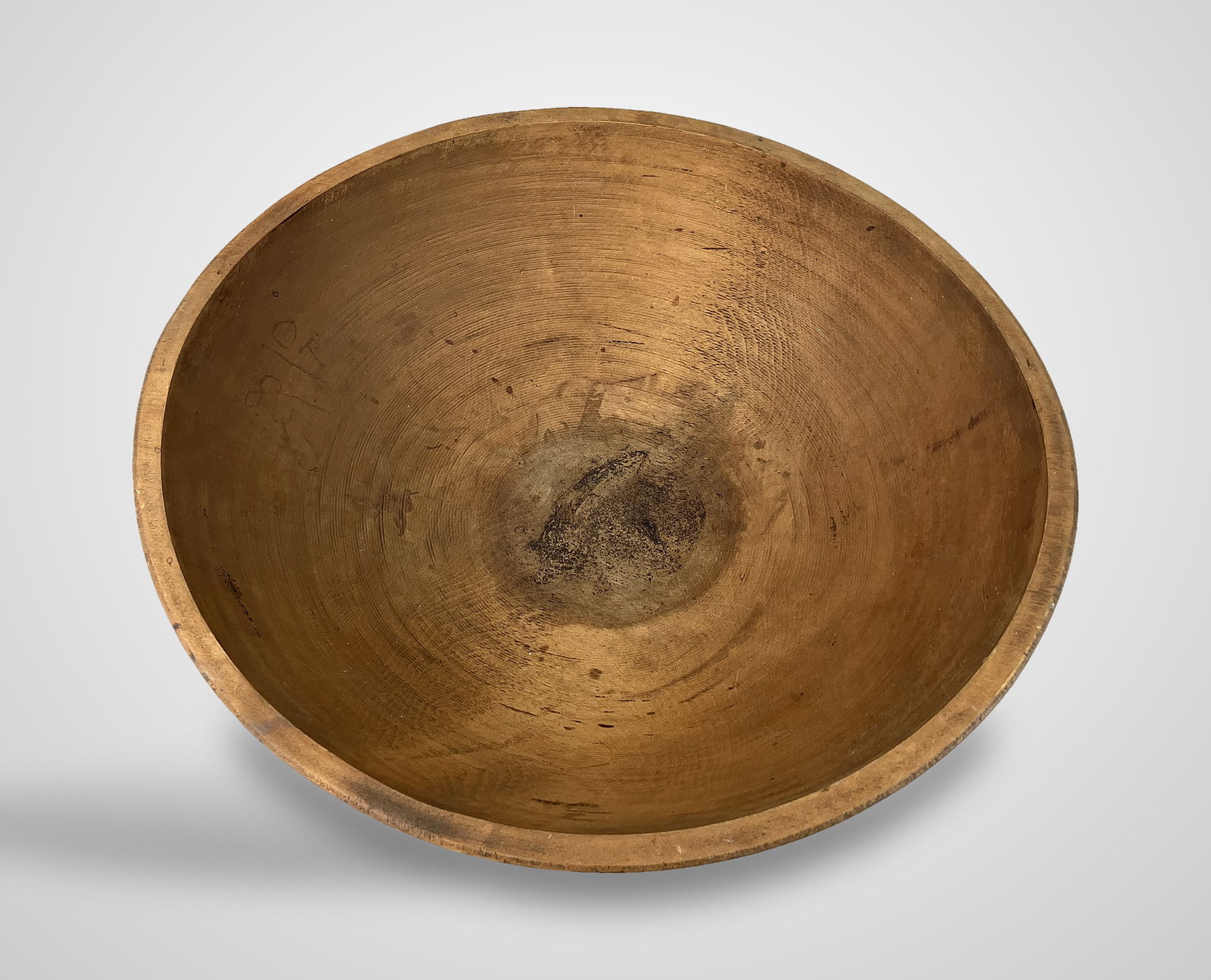 Large Turned Wood Dough Bowl - 2