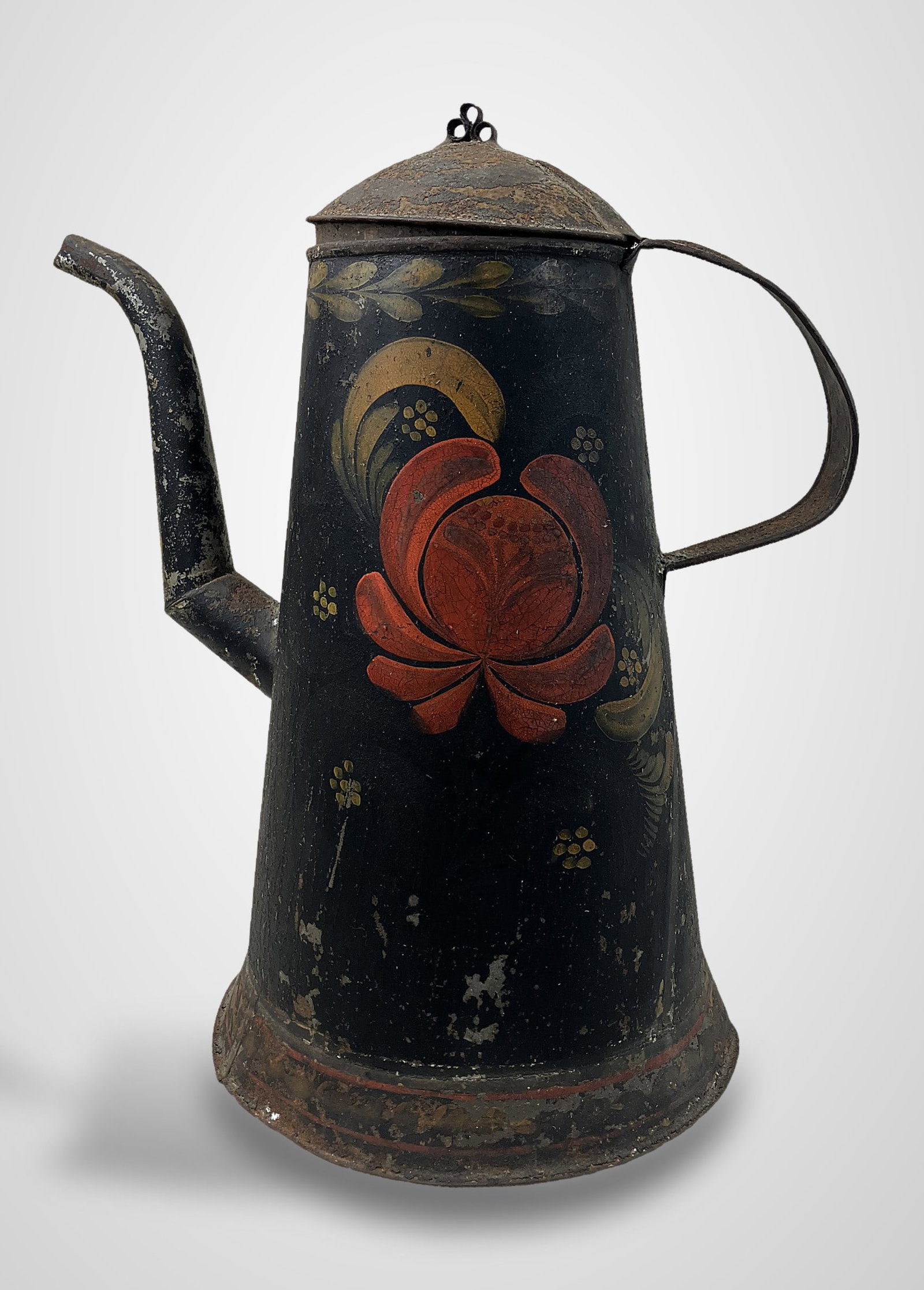 Toleware Decorated Coffee Pot - 6