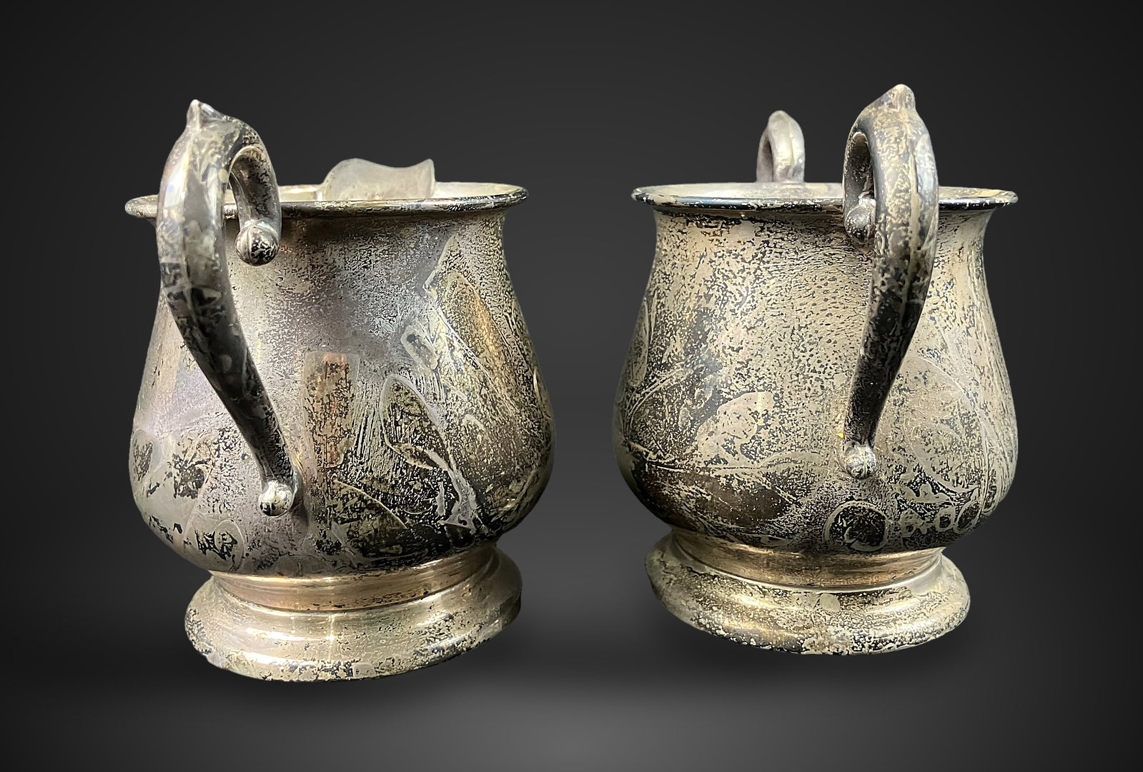 Sterling Silver Creamer and Sugar - 4