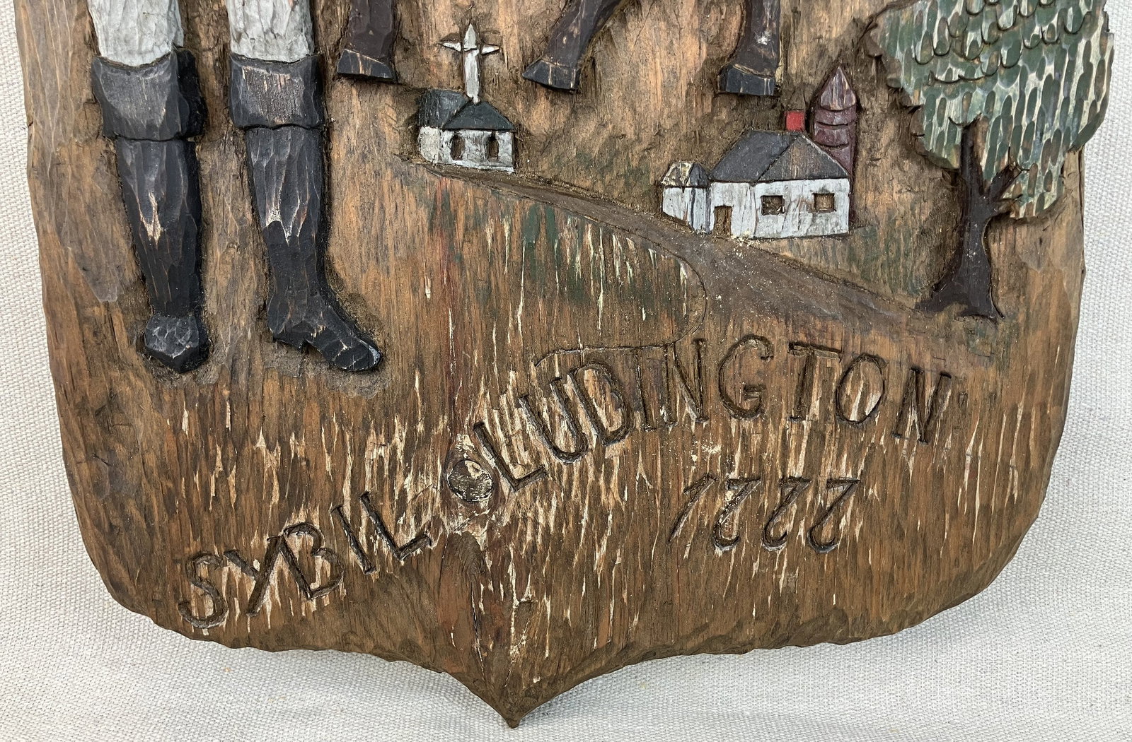 Folk Art Revolutionary War Wall Plaque - 2