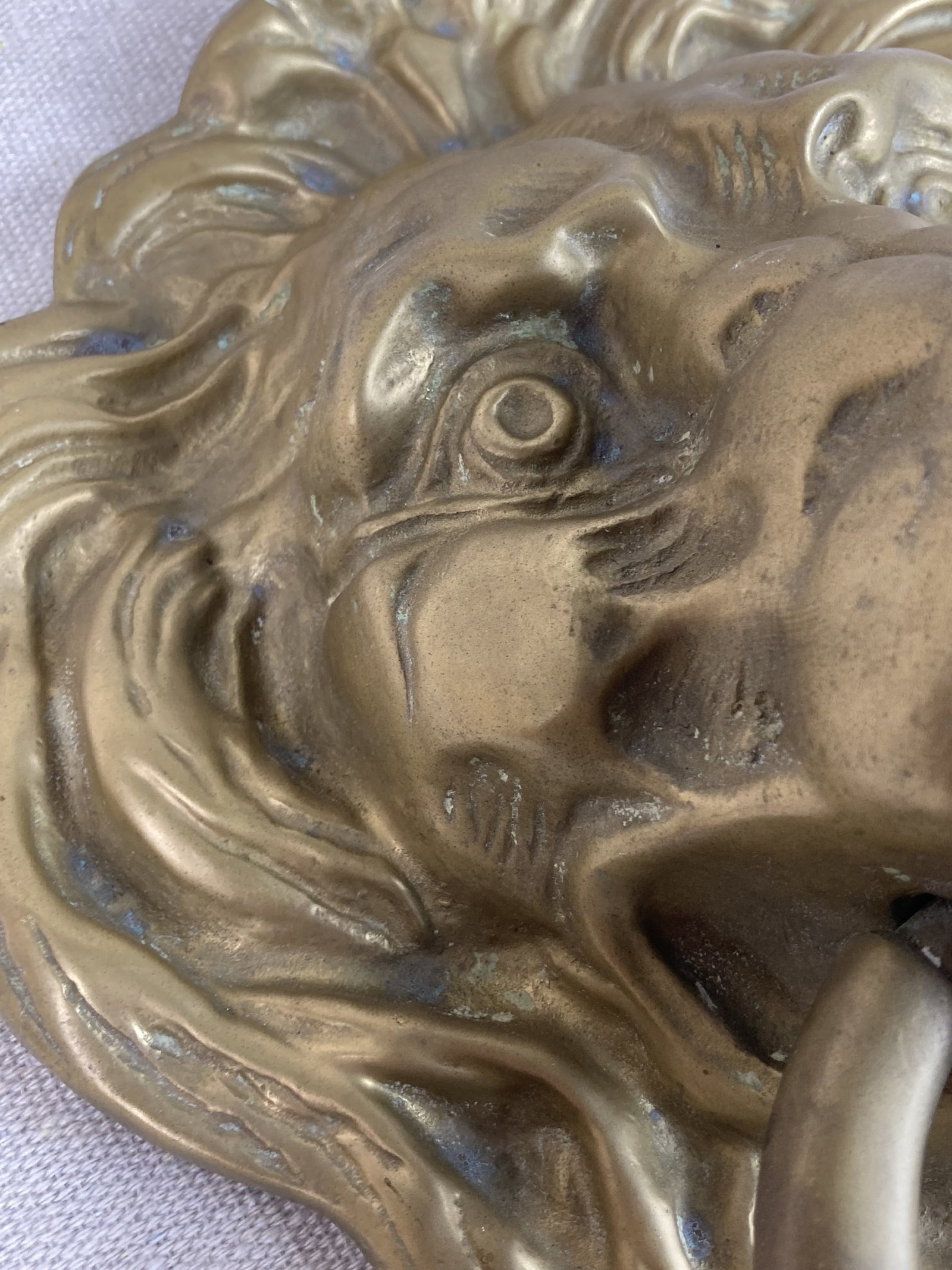 Brass Lion Door Knocker - 3