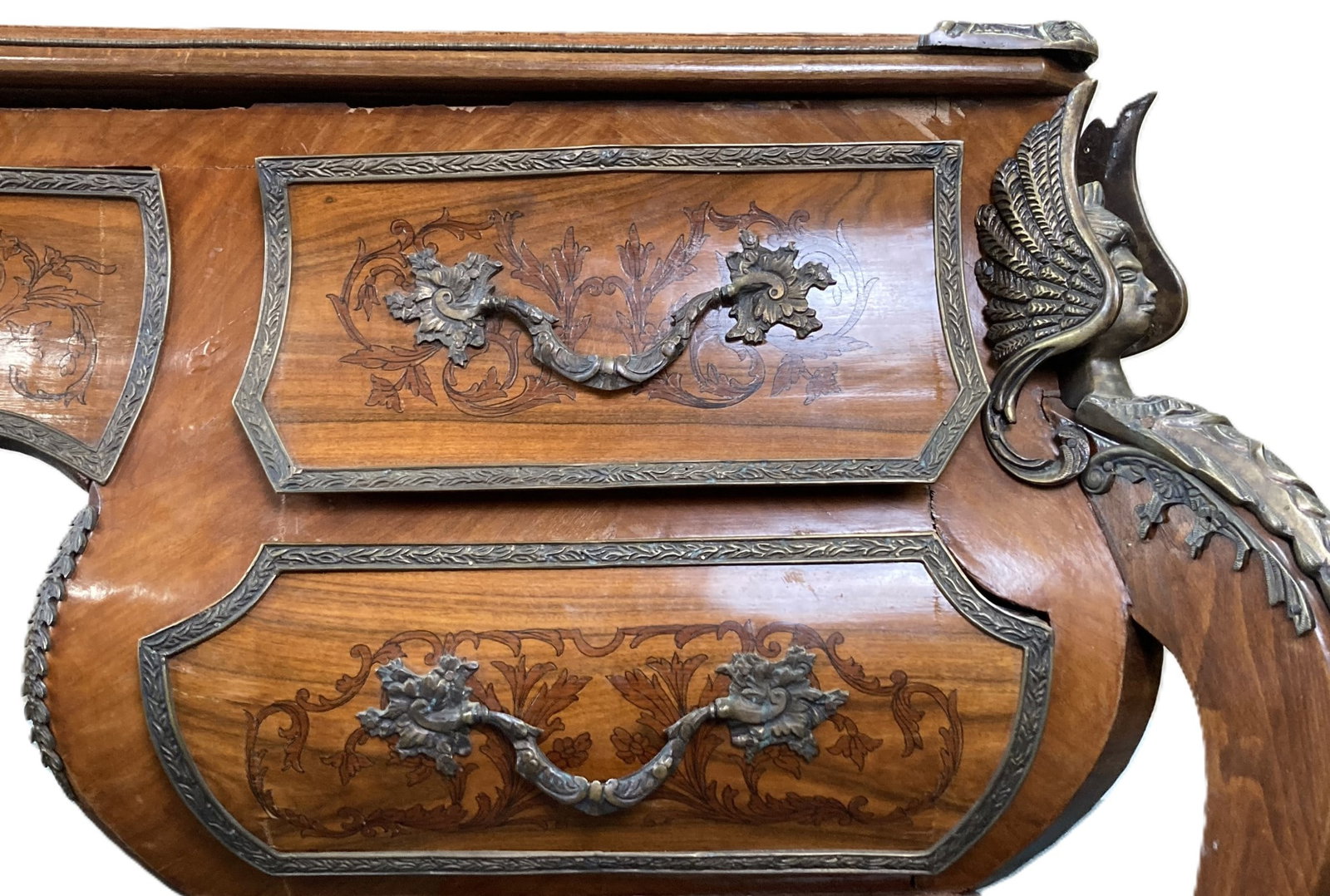 French Louis XV Style Ormolu-Mounted Bureau Plat Desk - 4