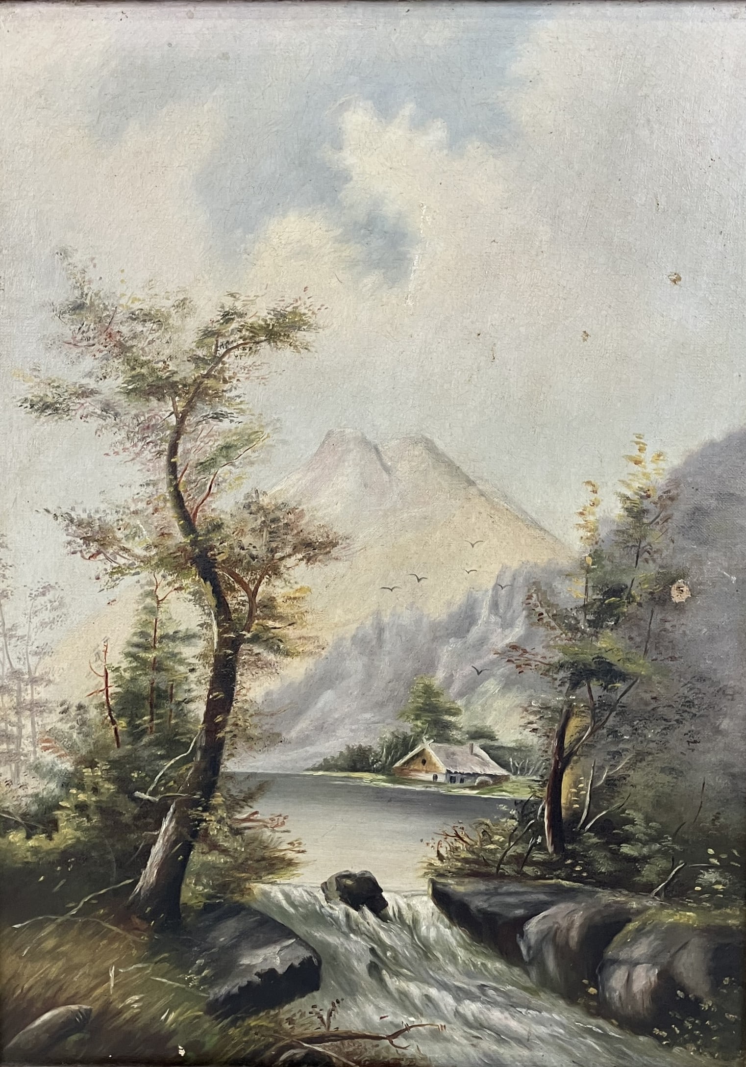 19th-Century, Mountain Landscape, Oil Painting - 2