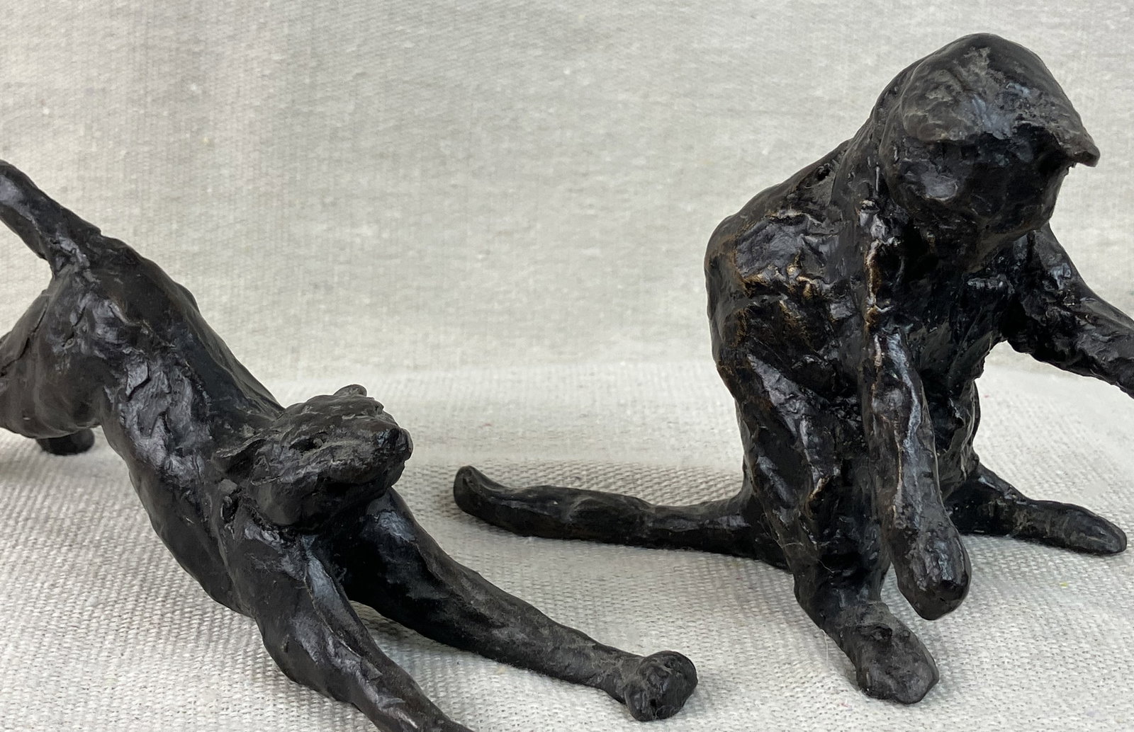 Bronze Cat Figurines - 4