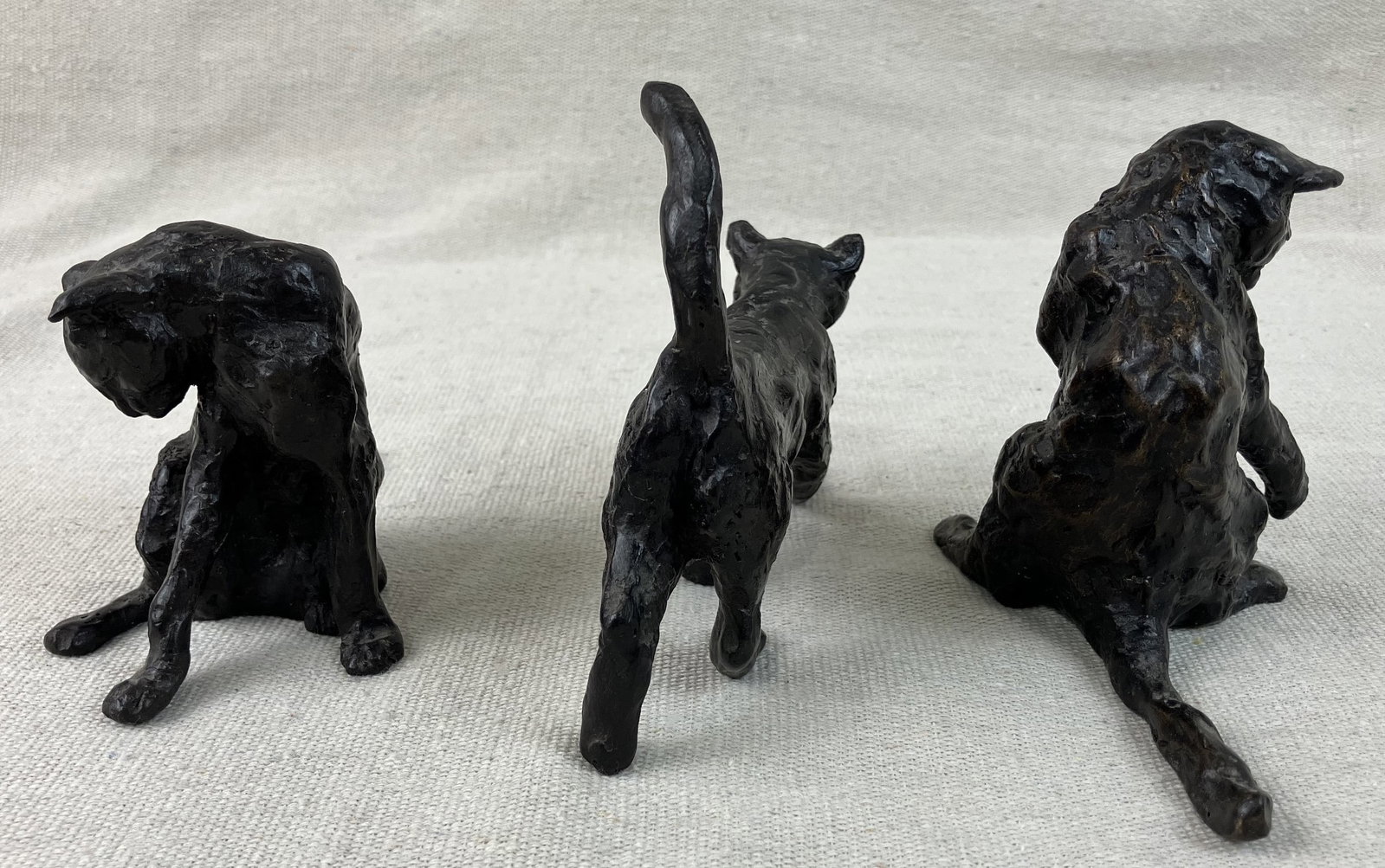 Bronze Cat Figurines - 6