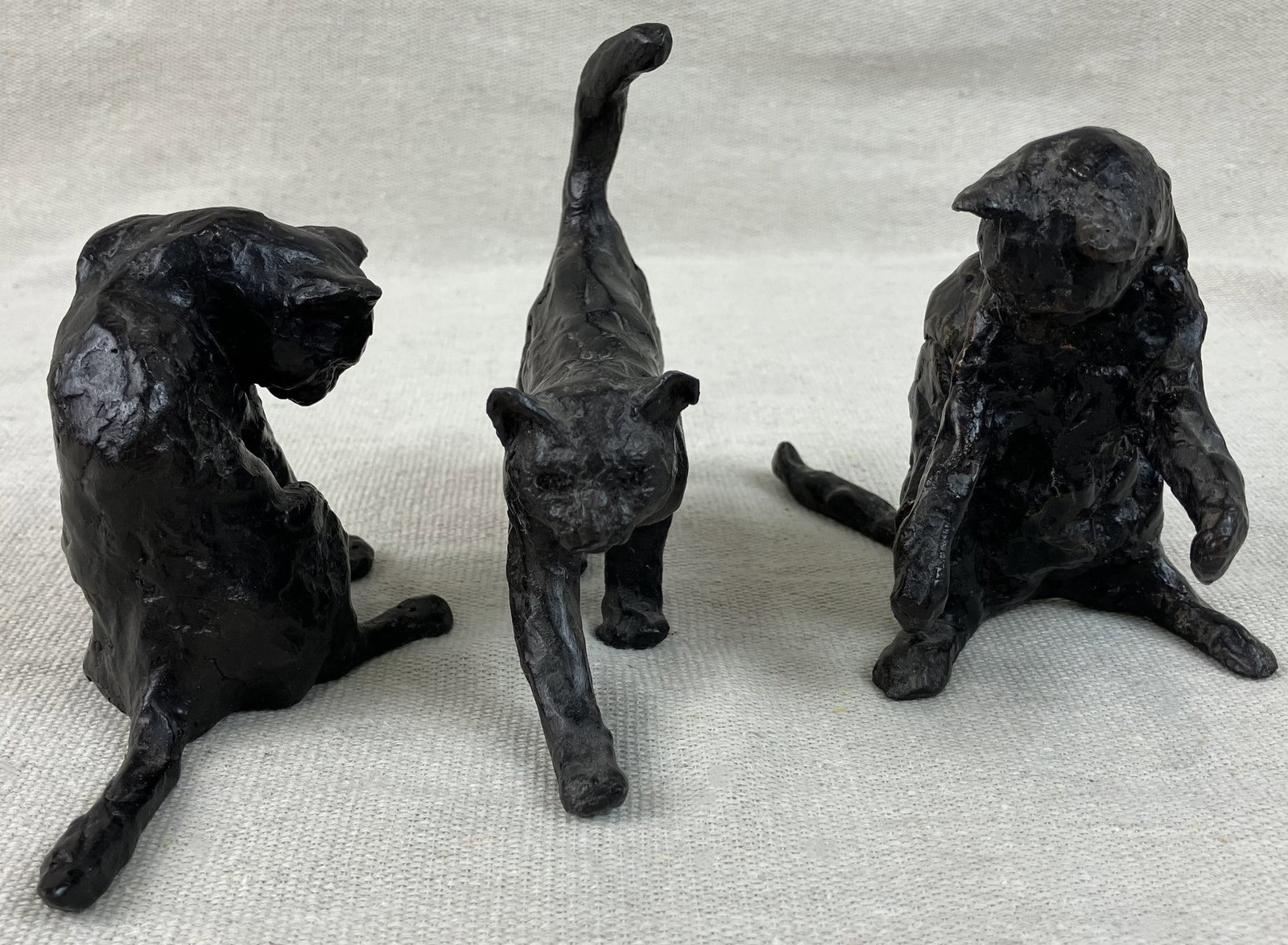 Bronze Cat Figurines - 8